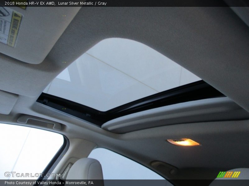 Lunar Silver Metallic / Gray 2018 Honda HR-V EX AWD