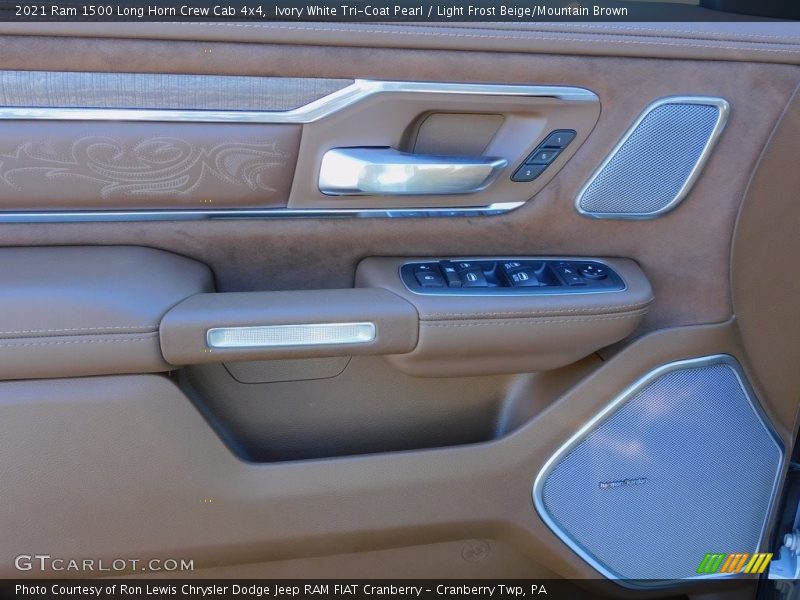 Ivory White Tri-Coat Pearl / Light Frost Beige/Mountain Brown 2021 Ram 1500 Long Horn Crew Cab 4x4