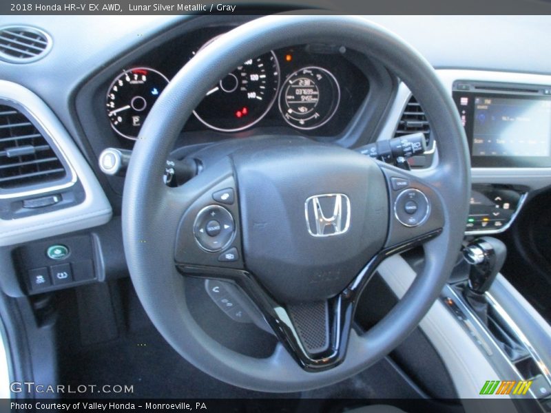 Lunar Silver Metallic / Gray 2018 Honda HR-V EX AWD