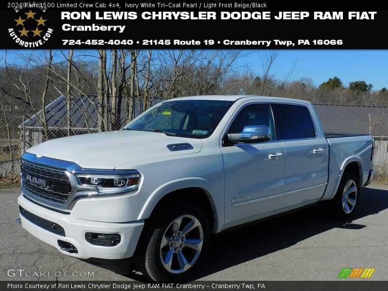 Ivory White Tri-Coat Pearl / Light Frost Beige/Black 2021 Ram 1500 Limited Crew Cab 4x4