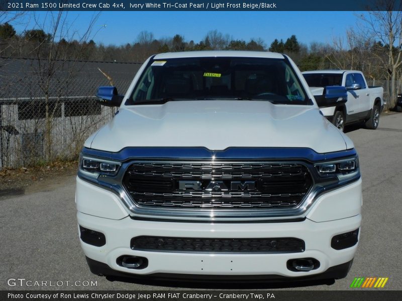 Ivory White Tri-Coat Pearl / Light Frost Beige/Black 2021 Ram 1500 Limited Crew Cab 4x4