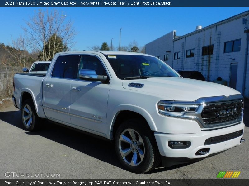 Ivory White Tri-Coat Pearl / Light Frost Beige/Black 2021 Ram 1500 Limited Crew Cab 4x4