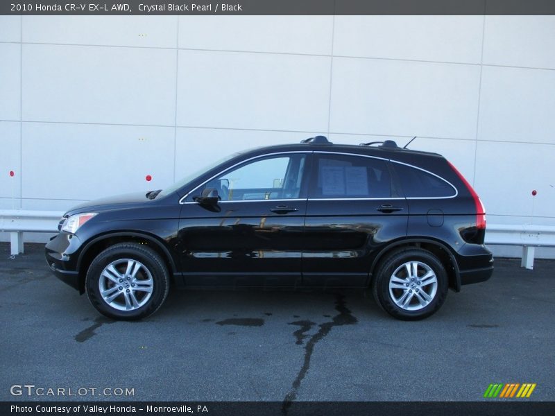 Crystal Black Pearl / Black 2010 Honda CR-V EX-L AWD
