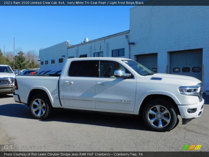 Ivory White Tri-Coat Pearl / Light Frost Beige/Black 2021 Ram 1500 Limited Crew Cab 4x4