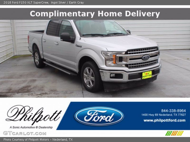 Ingot Silver / Earth Gray 2018 Ford F150 XLT SuperCrew