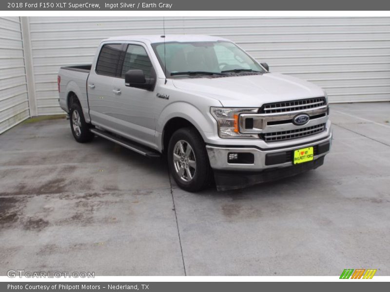 Ingot Silver / Earth Gray 2018 Ford F150 XLT SuperCrew