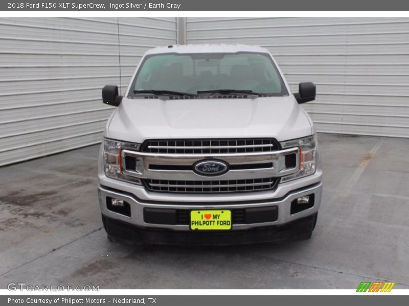 Ingot Silver / Earth Gray 2018 Ford F150 XLT SuperCrew