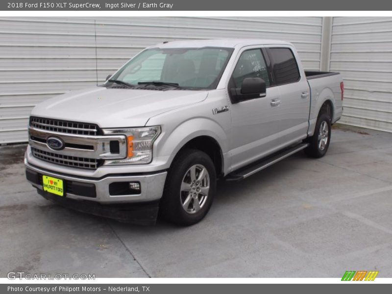 Ingot Silver / Earth Gray 2018 Ford F150 XLT SuperCrew