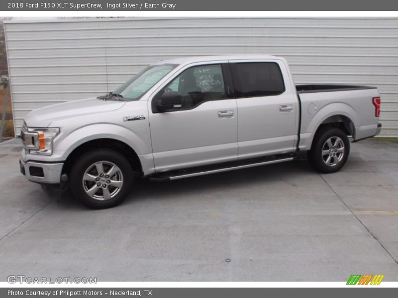 Ingot Silver / Earth Gray 2018 Ford F150 XLT SuperCrew