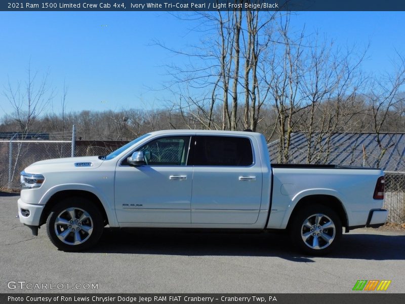 Ivory White Tri-Coat Pearl / Light Frost Beige/Black 2021 Ram 1500 Limited Crew Cab 4x4