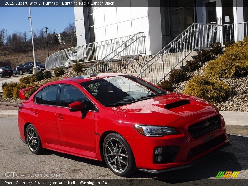 Lightning Red / Carbon Black 2015 Subaru WRX STI Limited