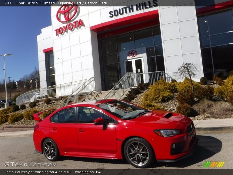 Lightning Red / Carbon Black 2015 Subaru WRX STI Limited