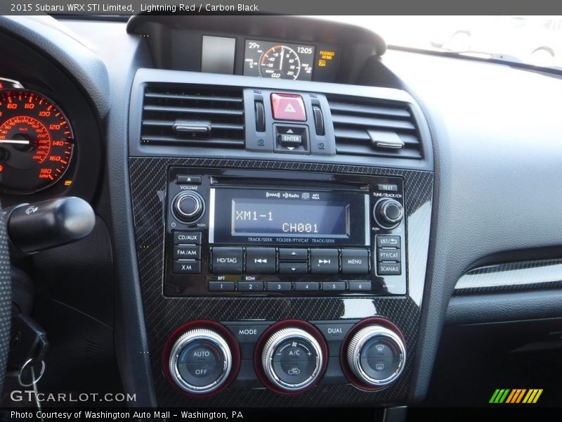 Lightning Red / Carbon Black 2015 Subaru WRX STI Limited