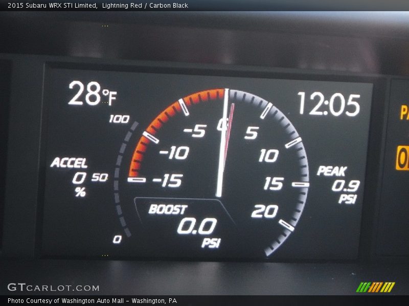 Lightning Red / Carbon Black 2015 Subaru WRX STI Limited