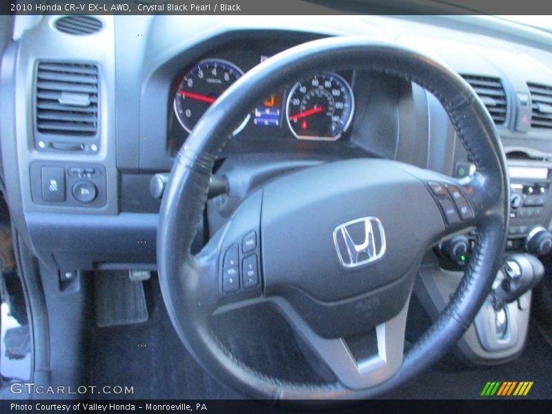 Crystal Black Pearl / Black 2010 Honda CR-V EX-L AWD