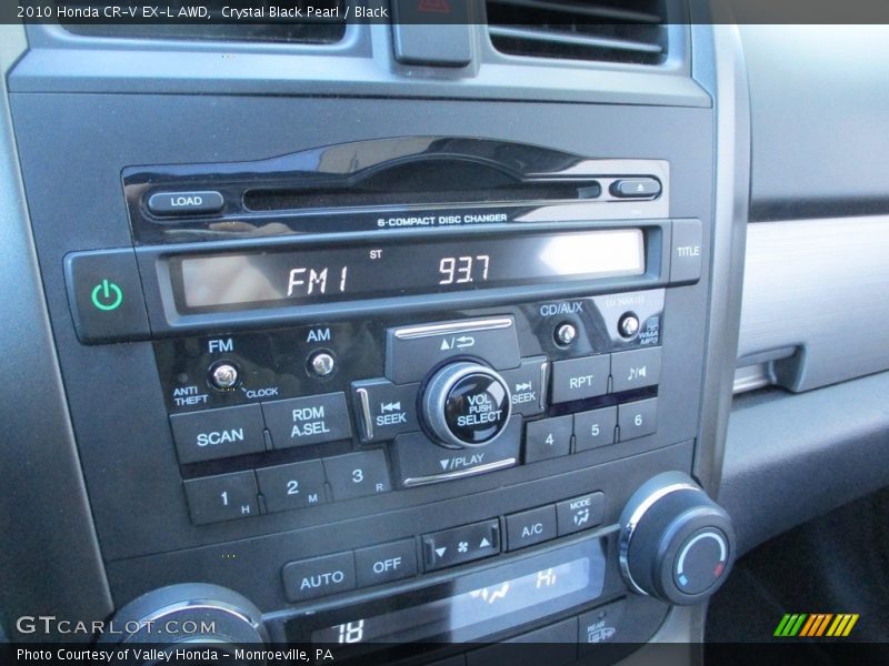 Crystal Black Pearl / Black 2010 Honda CR-V EX-L AWD