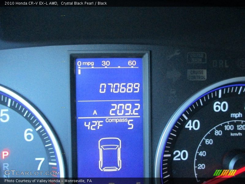 Crystal Black Pearl / Black 2010 Honda CR-V EX-L AWD