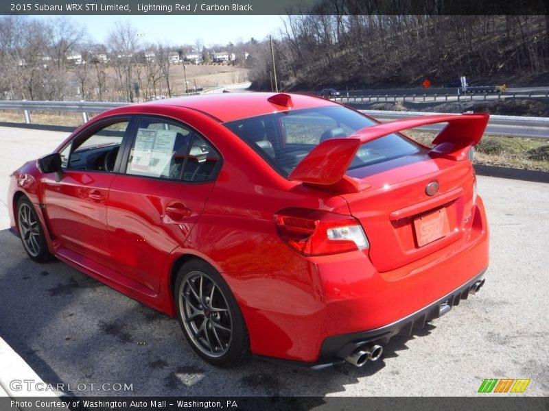 Lightning Red / Carbon Black 2015 Subaru WRX STI Limited