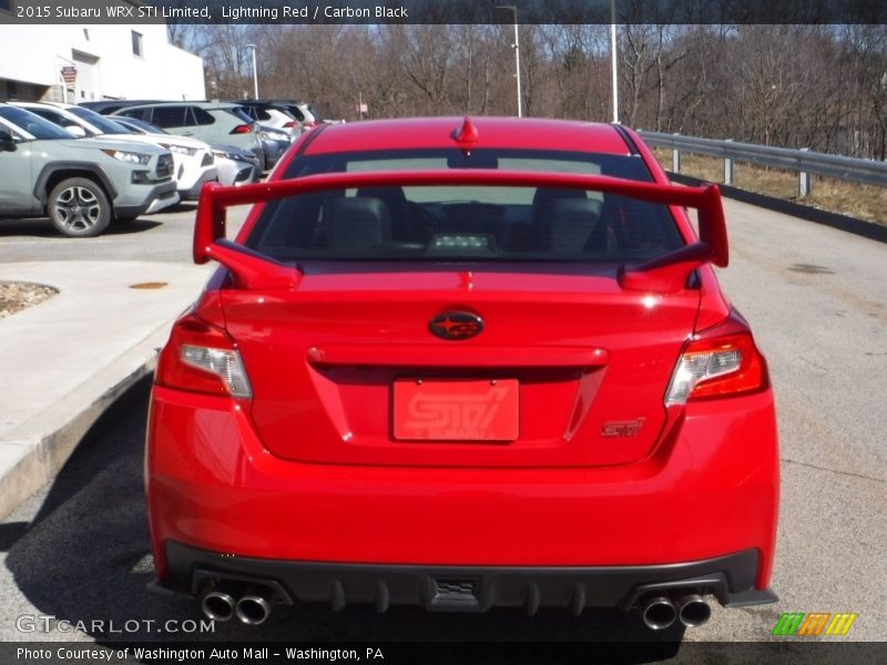 Lightning Red / Carbon Black 2015 Subaru WRX STI Limited