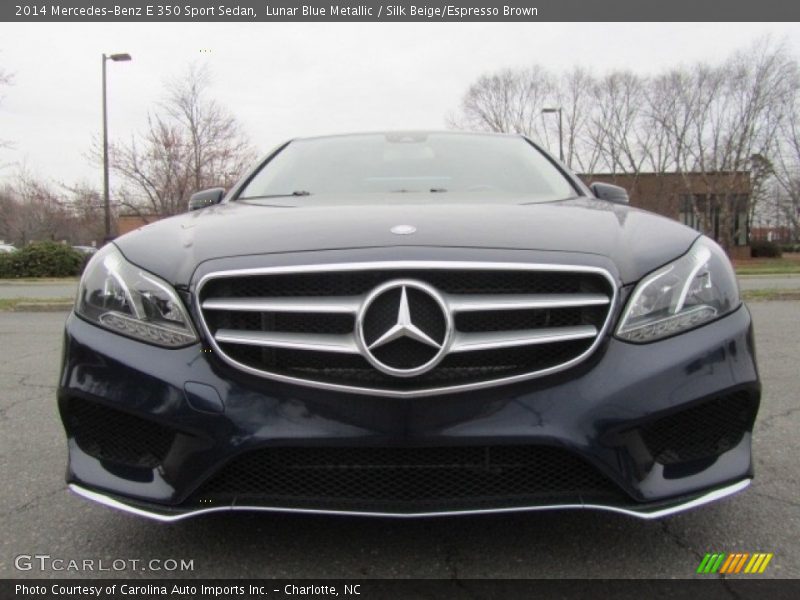 Lunar Blue Metallic / Silk Beige/Espresso Brown 2014 Mercedes-Benz E 350 Sport Sedan