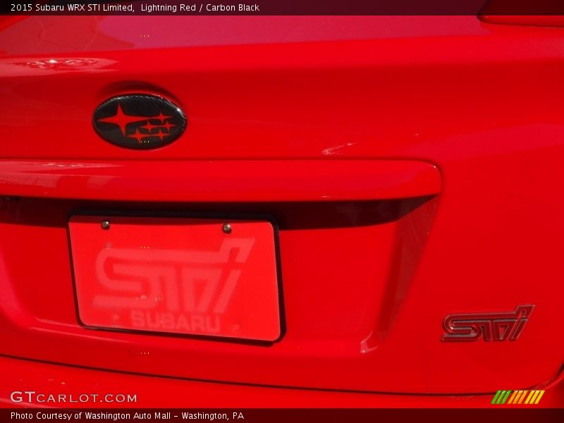Lightning Red / Carbon Black 2015 Subaru WRX STI Limited