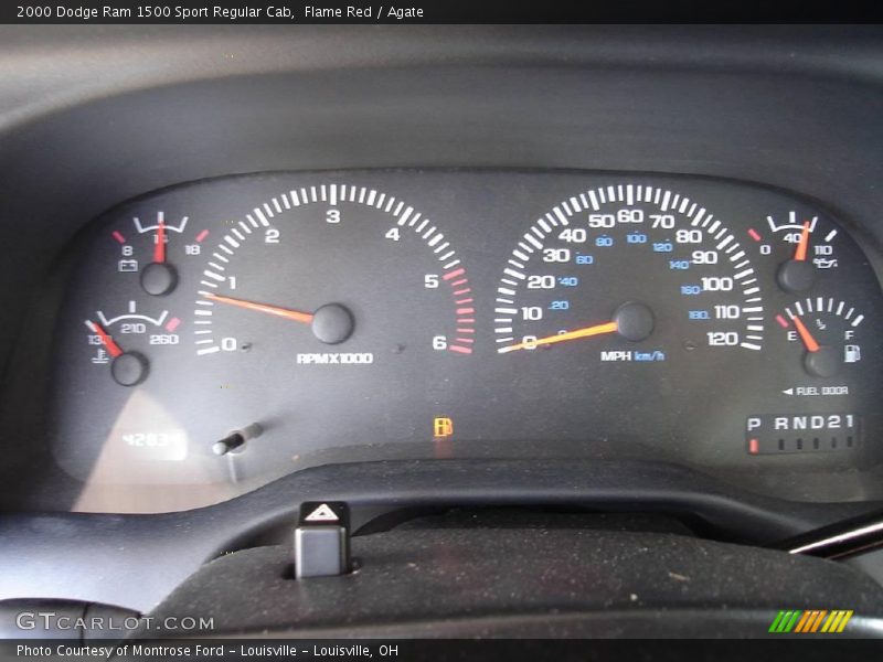Flame Red / Agate 2000 Dodge Ram 1500 Sport Regular Cab