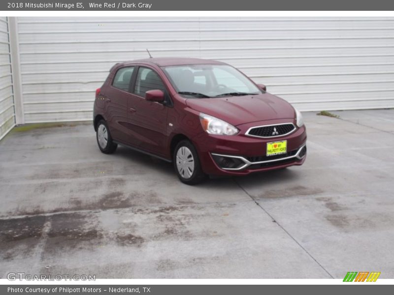 Wine Red / Dark Gray 2018 Mitsubishi Mirage ES