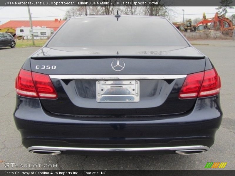 Lunar Blue Metallic / Silk Beige/Espresso Brown 2014 Mercedes-Benz E 350 Sport Sedan