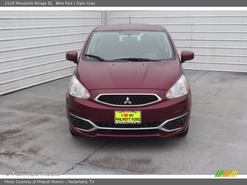 Wine Red / Dark Gray 2018 Mitsubishi Mirage ES