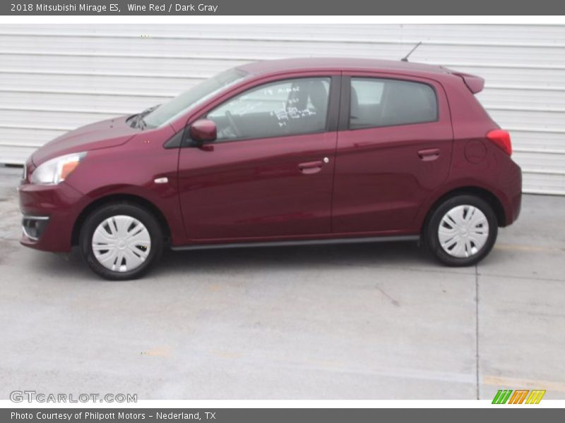 Wine Red / Dark Gray 2018 Mitsubishi Mirage ES