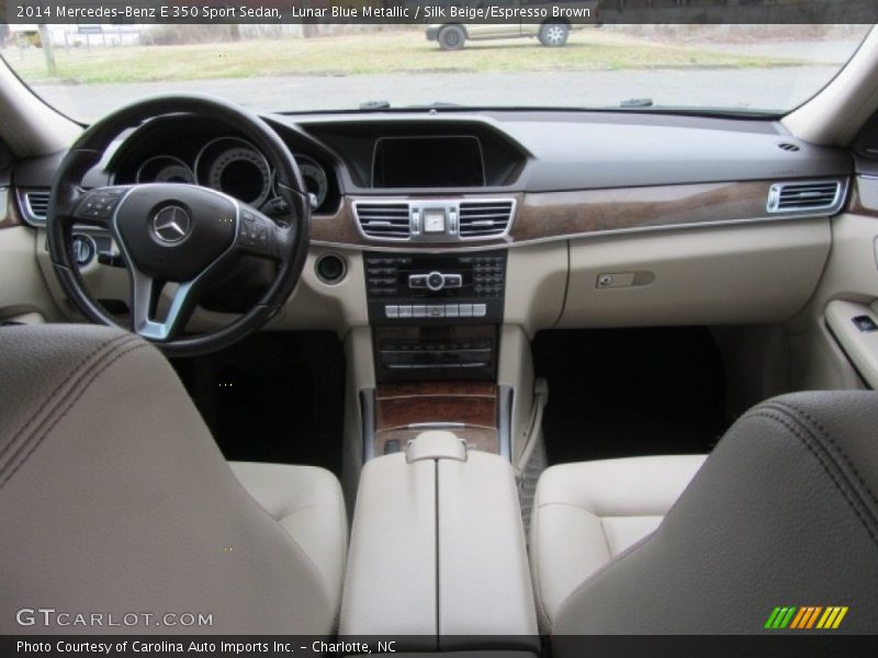 Lunar Blue Metallic / Silk Beige/Espresso Brown 2014 Mercedes-Benz E 350 Sport Sedan