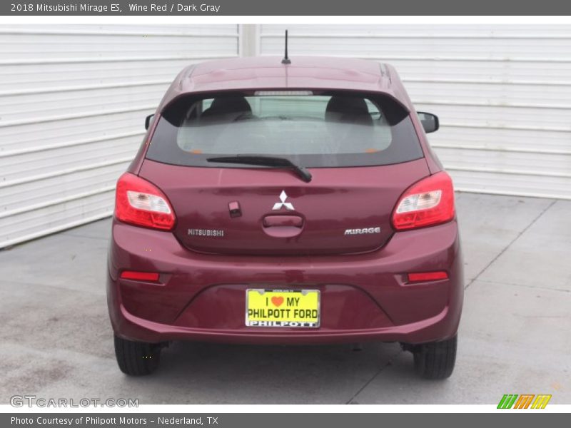 Wine Red / Dark Gray 2018 Mitsubishi Mirage ES