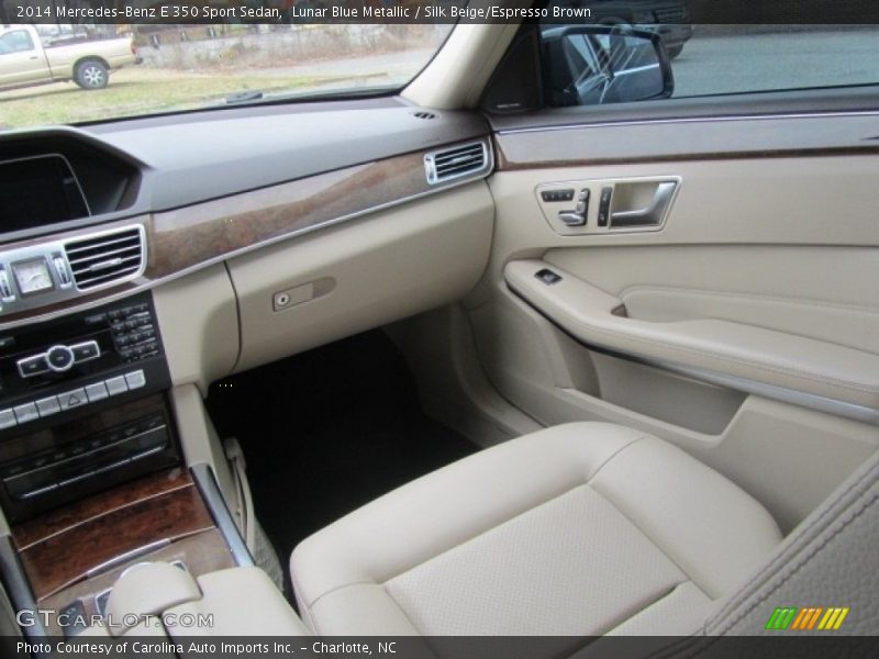 Lunar Blue Metallic / Silk Beige/Espresso Brown 2014 Mercedes-Benz E 350 Sport Sedan