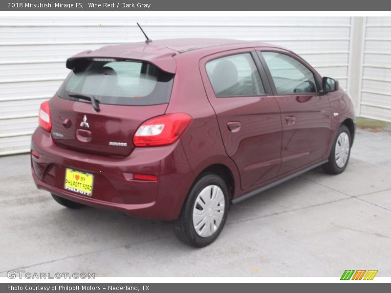 Wine Red / Dark Gray 2018 Mitsubishi Mirage ES