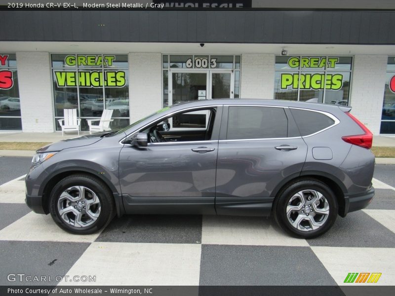 Modern Steel Metallic / Gray 2019 Honda CR-V EX-L