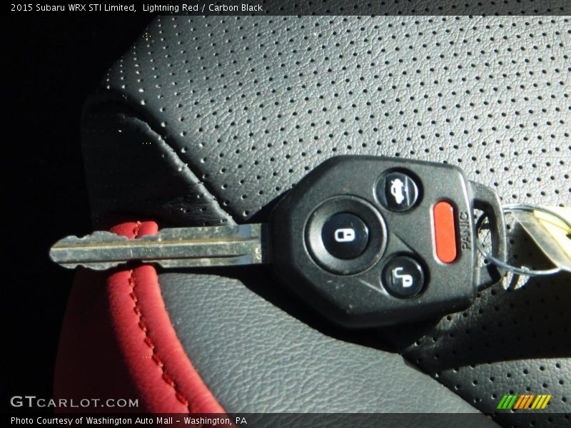 Lightning Red / Carbon Black 2015 Subaru WRX STI Limited