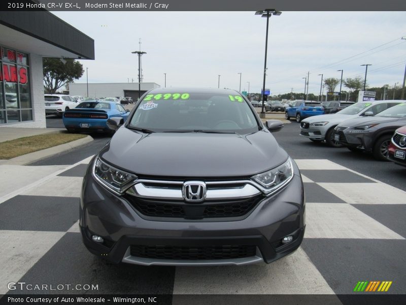 Modern Steel Metallic / Gray 2019 Honda CR-V EX-L