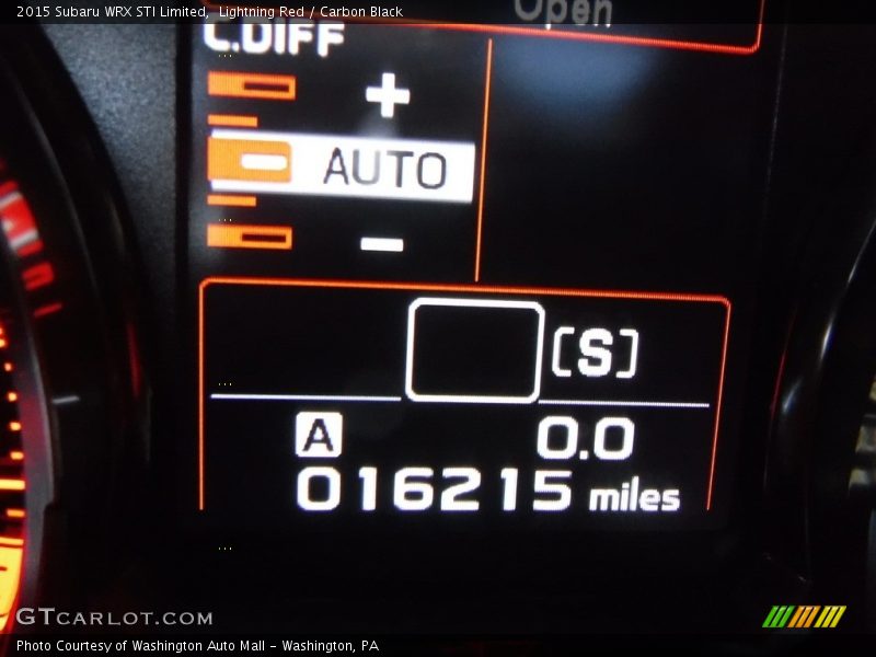 Lightning Red / Carbon Black 2015 Subaru WRX STI Limited