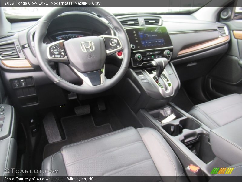 Modern Steel Metallic / Gray 2019 Honda CR-V EX-L