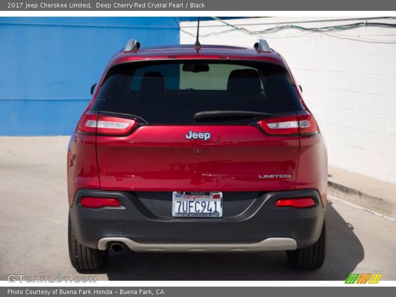 Deep Cherry Red Crystal Pearl / Black 2017 Jeep Cherokee Limited