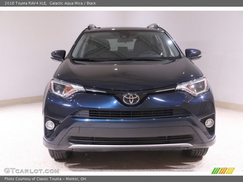 Galactic Aqua Mica / Black 2018 Toyota RAV4 XLE