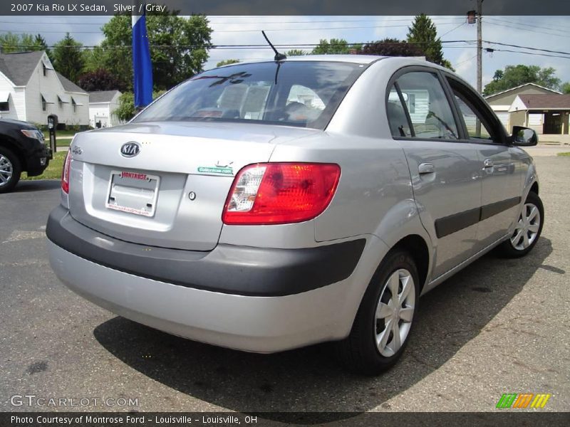 Silver / Gray 2007 Kia Rio LX Sedan