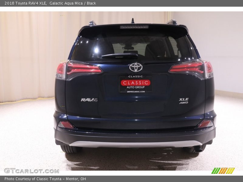 Galactic Aqua Mica / Black 2018 Toyota RAV4 XLE