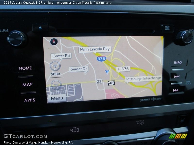 Navigation of 2015 Outback 3.6R Limited