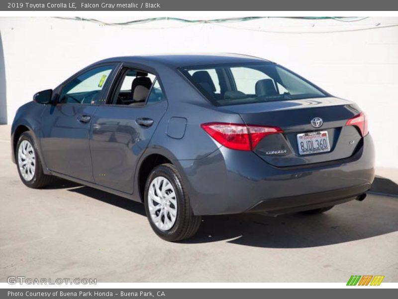 Falcon Gray metallic / Black 2019 Toyota Corolla LE