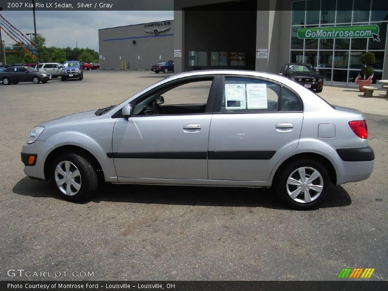 Silver / Gray 2007 Kia Rio LX Sedan