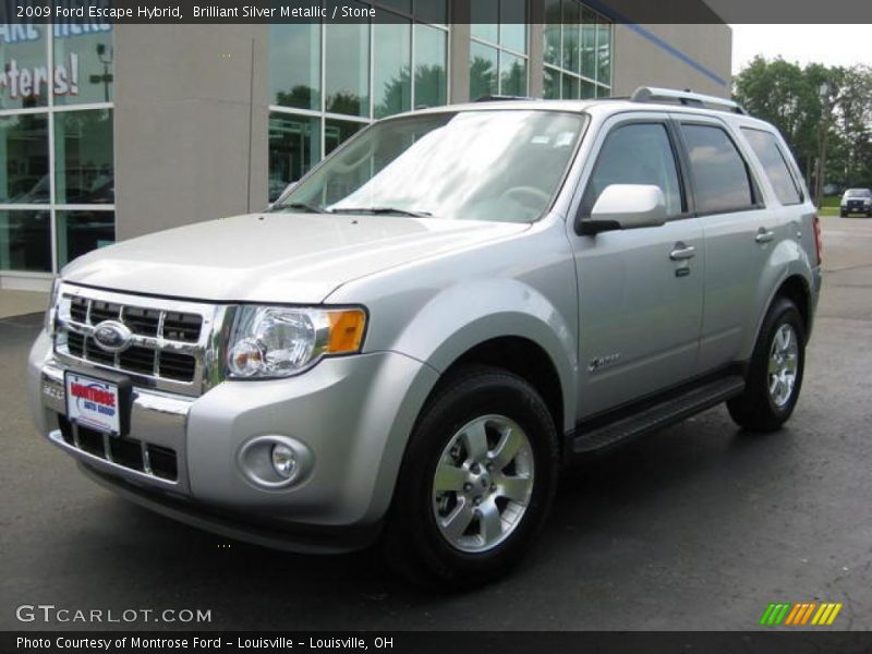 Brilliant Silver Metallic / Stone 2009 Ford Escape Hybrid