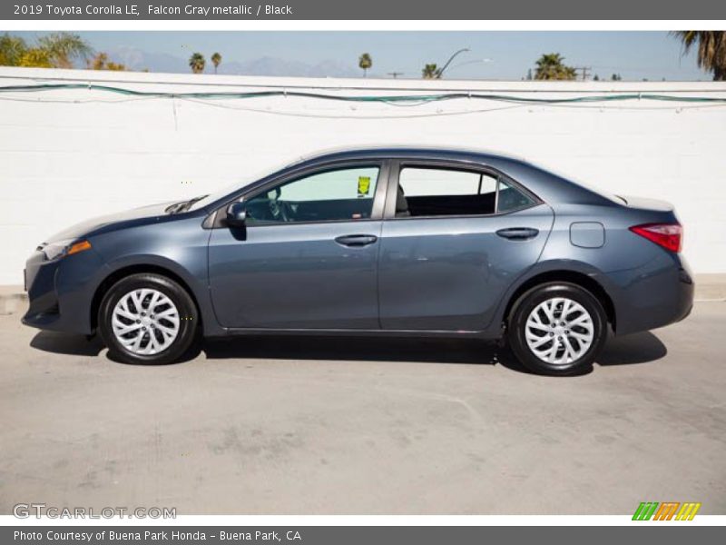 Falcon Gray metallic / Black 2019 Toyota Corolla LE