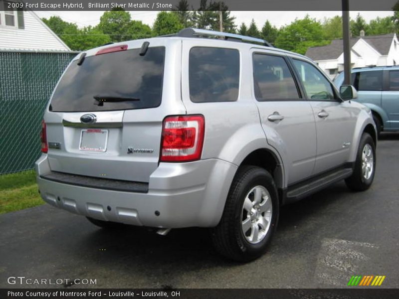 Brilliant Silver Metallic / Stone 2009 Ford Escape Hybrid