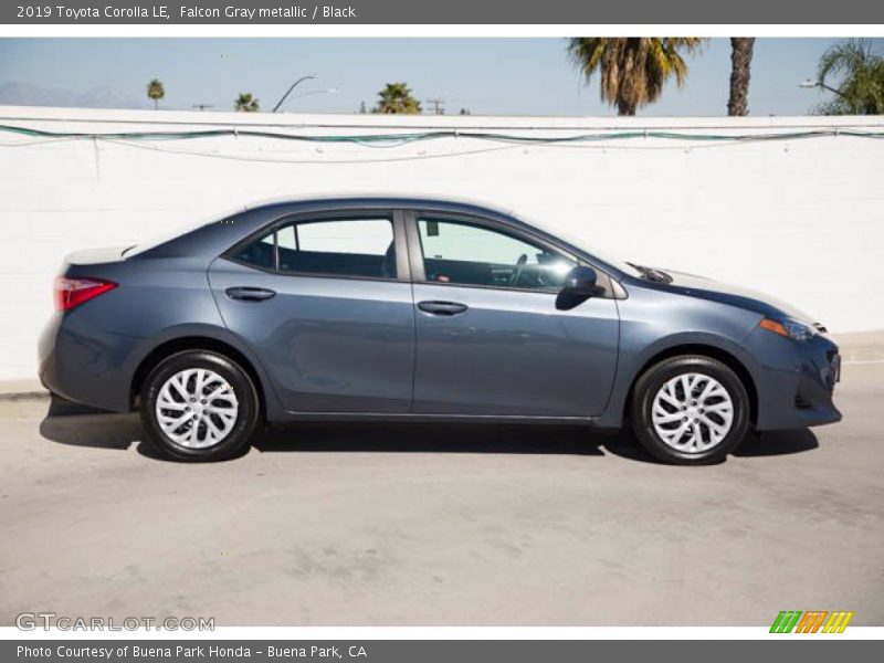 Falcon Gray metallic / Black 2019 Toyota Corolla LE